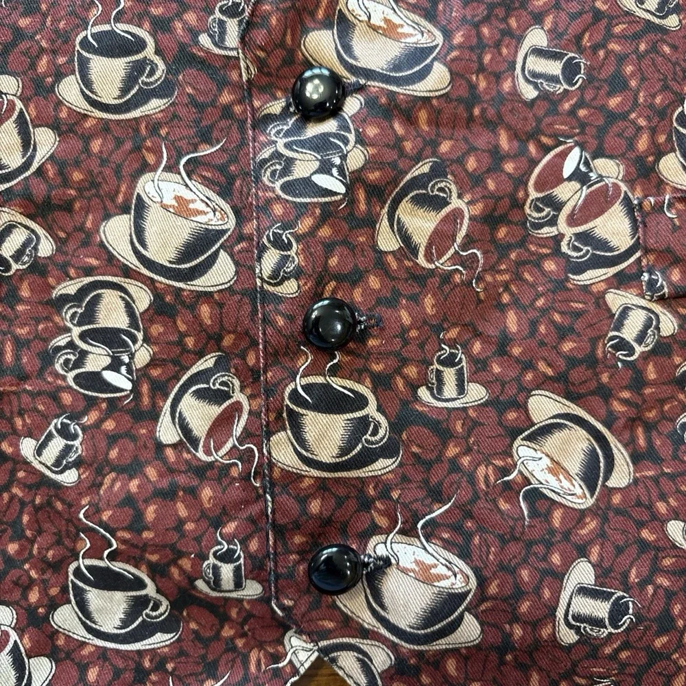 Chefs Wear‎ Men's Vest Coffee Beans And Coffee Cups One Size